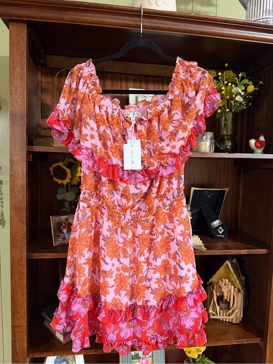 Jessica Simpson Dresses & Skirts - Jessica Simpson Pink and Orange Floral Mini Dress